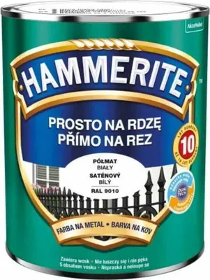 Produktbild von Hammerite Metall Schutzlack, Halbmatt Rostschutzlack, 2,5L, Weiß