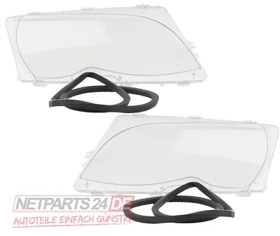 Immagine prodotto di Johns, set di vetri per fari alogeni adatto per BMW E46 serie 3 01-05 set di lenti 63126924043 63126923409 6923409 6924043 63126924044 63126923410