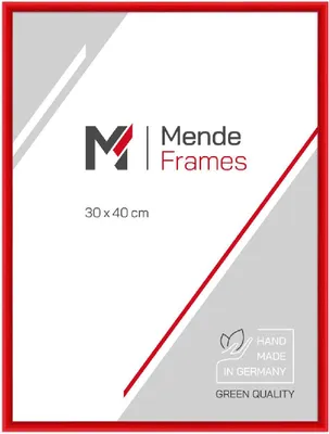 Produktbild von MendeFrames Kunststoff-Rahmen H245 Klassisch rot 10x30 cm Klarglas