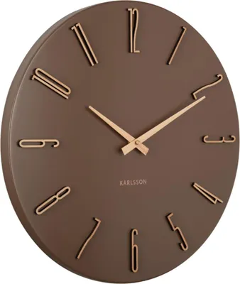 Produktbild von Karlsson - Wanduhr Esmerado - Braun - 40x40x40cm