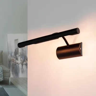 Obrázek produktu pro PICTURE LIGHTS Černá kovová secesní obrazová lampa G9 o šířce 29 cm