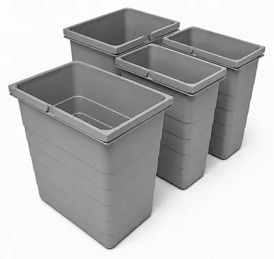 Produktbild von ninka Inneneimer-Set 5055.92 hellgrau 2 x 17 + 2 x 8 Liter