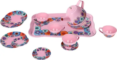 Image de Set de vaisselle rose 15pcs