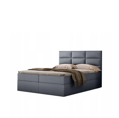 Zdjęcie produktu dla Łóżko kontynentalne BARI tapicerowane 165,5 × 113 × 211 cm – nowoczesny design i wygoda