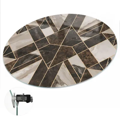 Produktbild von Glas Tischplatte fi50 cm – Tischauflage aus gehärtetem Glas – Glasplatte für Esstisch – Küchentischplatte aus Glas – Tischschutz Glas modern – Dekorative Glasplatte – Pflegeleichte Glastischplatte – Sicherheitsglas Tischplatte – Stilvolles Mosaik