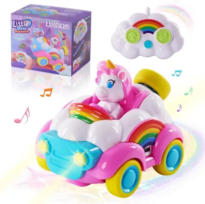 Produktbild von Ferngesteuertes Auto, Einhorn/Dino Spielzeug,2.4Ghz 4WD,USB-Ladefunktion Spielzeug ab 3 Jahre Junge Maedchen, Rosa