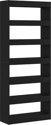 Zdjęcie produktu dla vidaXL Półka na książki o wyglądzie czarnego dębu 80 x 30 x 198 cm materiał drewnopochodny