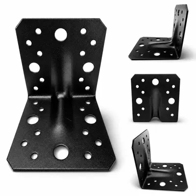 Productafbeelding van TORVON KPL6 Winkelverbinder, zwart gecoat, 80 x 80 x 80 mm - 20 stuks, AI-gegenereerde afbeelding
