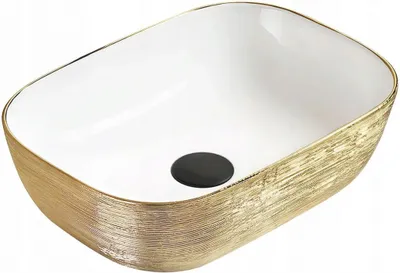 Image de Lavabo MEXEN RITA or blanc ligne 45 cm