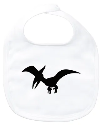 Produktbild von Huuraa Baby Lätzchen Pteranodon Dinosaurier White Klettverschluss  Baumwolle Latz Geschenkidee