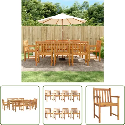 Produktbild von The Living Store 9-tlg. Garten-Essgruppe Massivholz Akazie