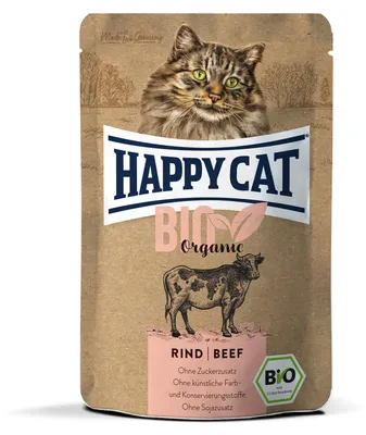 Immagine prodotto di HappyCat 85gx12 Busta di manzo biologico