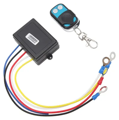 Image de Kit de télécommande sans fil pour treuil, compatible avec les véhicules 12V et 24V, portée de 15 mètres, haute sensibilité, universel pour voitures, VTT, camions et SUV