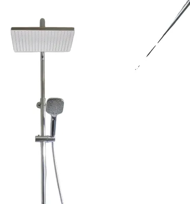 Immagine prodotto di Soffione doccia, design quadrato, acciaio inossidabile di alta qualità, argento