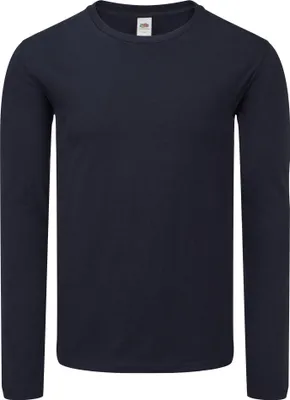 Immagine prodotto di Fruit of the Loom - Maglietta da uomo "Iconic 150" a maniche lunghe FK2881 (XXL) (blu navy)