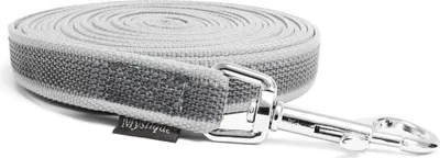 Produktbild von Mystique® Gummierte Schleppleine 20mm mit Handschlaufe Standard Karabiner grau 10m