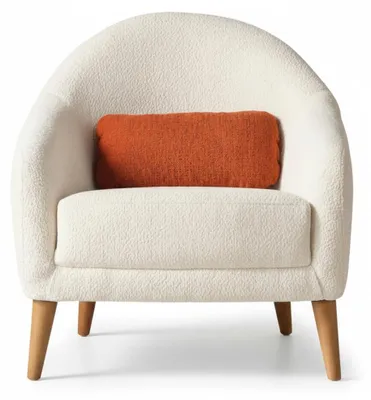 Produktbild von Sessel Moderner Stil Beige Farbe Weiche Polsterung Elegantes Design