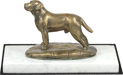 Image de Labrador Retriever - statue de chien, figurine en marbre blanc, trophée pour l'exposition canine Art Dog