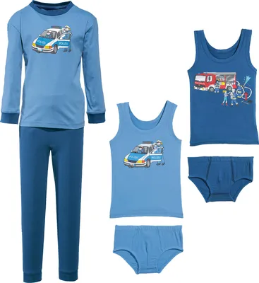 Produktbild von Erwin Müller Jungen-Wäsche-Set 6-teilig blau/marine 122 / 128