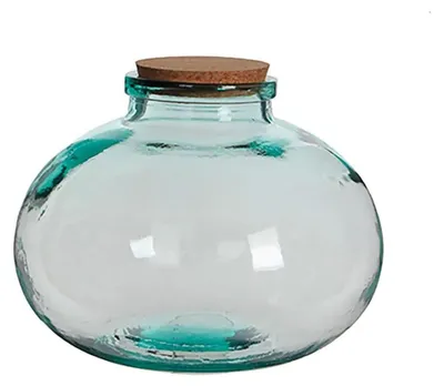 Produktbild von Mica Decorations Olly Vase - H23 x Ø29 cm - Recyceltes Glas - Transparent