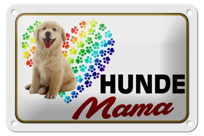 Produktbild von Blechschild Spruch 18x12cm Hunde Mama Herz