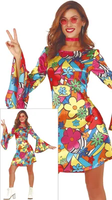 Produktbild von Guirca Hippie-frauenkostüm  XL  XL