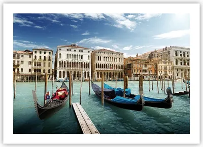 Produktbild von Poster - Poster ohne Rahmen - Architektur venedig italien gondel - 70x50 cm - Wand Bild - Wanddeko - Wandbilder - Kunstposter - Wandposter - Bilder - Kunstdruck - Wandbild - P2XAA70x50-2705