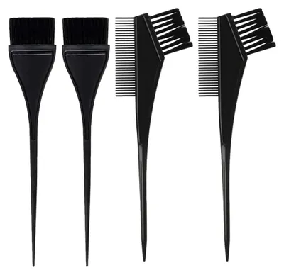 Immagine prodotto di Pennello per tinta per capelli Pennelli per colorazione - 4 pezzi - Doppio lato - Per tutti i tipi di capelli