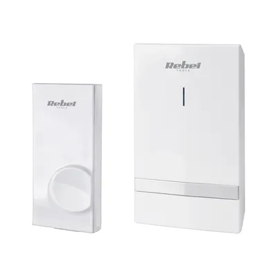 Immagine prodotto di Campanelle Wireless, Distanza 100 metri, 48 melodie, Alimentazione da presa, 4 livelli di volume, Resistente all'acqua IP44, Bianco