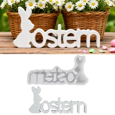 Produktbild von Silikonformen, Gießformen, Osterhase, Frühling, für Osterdekorationen und Bastelarbeiten