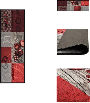 Produktbild von vidaXL Küchenbodenmatte Waschbar Tomate 45x150 cm - Fußmatten