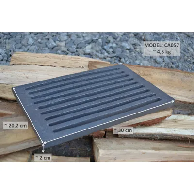 Produktbild von SEZAM - Ofenrost 30 x 20 cm Gusseisen Gussrost Kaminrost eckig Ascherost Kaminofen Tafelrost Rost Ofengitter Kamin