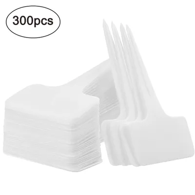 Produktbild von 300Stk. T-Form Plastik Pflanzenstecker Stecketiketten Beschriften Pflanzschilder Schilder
