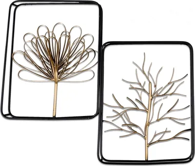 Produktbild von Wanddeko Blume Baum Metall Wandbild Bild abstraktes Deko Objekt Skulptur Hänger