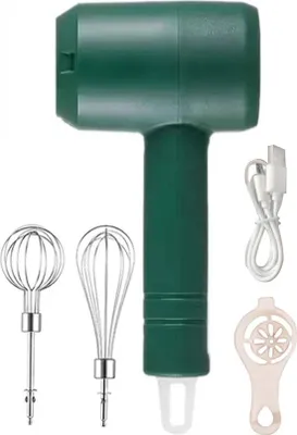 Obrázek produktu pro Elektrický metací nástavec, ruční mixér, 3 rychlosti, nabíjecí přes USB, přenosný, ideální pro přípravu palačinek.