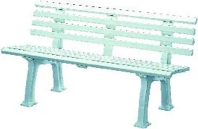 Image de Blome Banc de jardin Sylt 3 places, plastique facile d'entretien, avec 9 profilés multichambres, 2 pieds & dossier, blanc