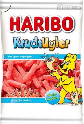 Produktbild von Haribo Krudtugler Gewüzlakritz Würmer Fruchtgummi 375g Tüte