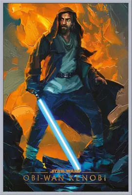Produktbild von Star Wars - Kenobi Guardian - Poster - Größe 61x91,5 cm Kunststoff-Rahmen silber