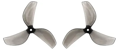 Imagen del producto de Hélice Gemfan de 45 mm, de 3 aspas, color gris. Juego de 8 hélices para drones