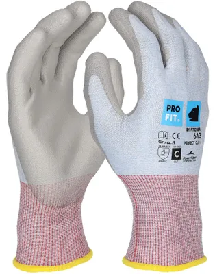 PU Schnittschutzhandschuh"Perfect Cut C", hellblau/grau 10 (Packung à 12 Paar)