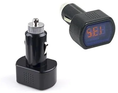 Image de Testeur de batterie LED pour allume-cigare 12 V-24 V, voltmètre, indicateur de tension, neuf