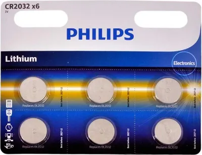 Produktbild von PHILIPS BATTERIE CR2032 3V Lithium 6er Set