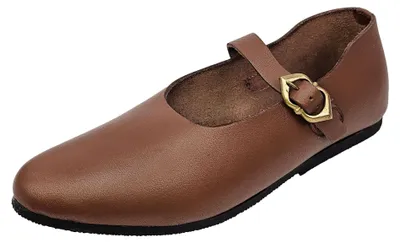 Produktbild von Mittelalter Schuhe Damen Braun Riemchenschuhe 42