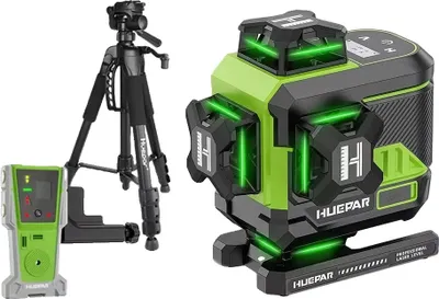 Image de Huepar Laser Level, télécommande Bluetooth, 5 heures d'autonomie, SET-5
