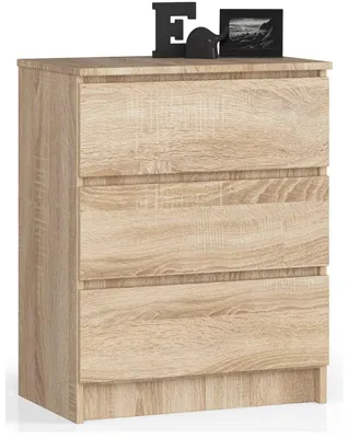 Immagine prodotto di Comodino "raumhirsch" da 60 cm con 3 cassetti. Mobile contenitore/credenza/armadio alto 77 cm e profondo 40 cm