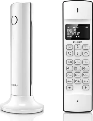 Philips Festnetztelefon M4501W01 Kompaktes Design HQ So Freisprechen Telefonbuch Klarer Klang Kraftvoll