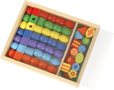 Image de Grandes perles à enfiler en bois