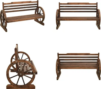 Produktbild von vidaXL Gartenbank 112 cm Massivholz Tanne - Gartenbank - Gartenbänke - Terrassenbank - Terrassenbänke