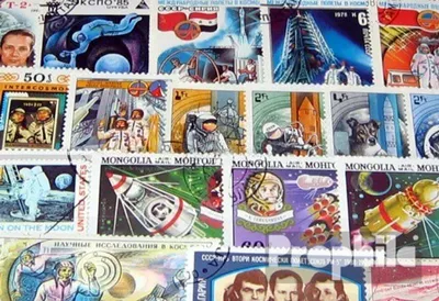 Produktbild von Briefmarken Motive 50 verschiedene Astronauten Briefmarken