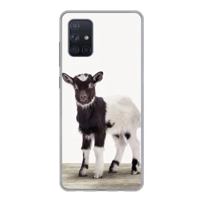 Produktbild von MuchoWow® Handyhülle Schutzhülle Hülle für Samsung Galaxy A51 Ziege - Tiere - Kinder - Jungen - Mädchen Silikon Softcase Handy Hülle - Schutzabdeckung